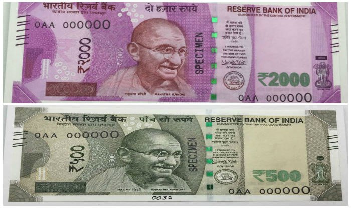 New 500 and 2000 rupees notes india