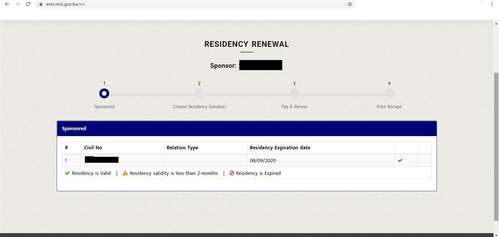 Residency Visa renewal Online